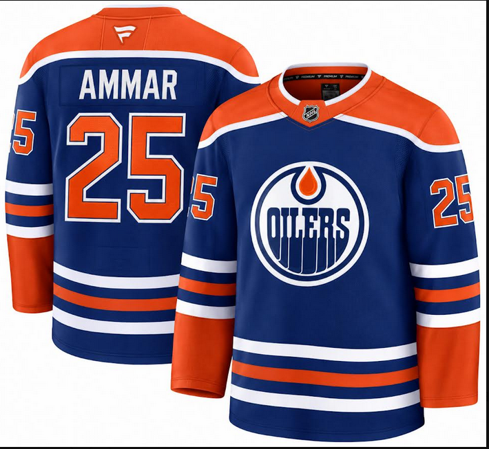 Youth Edmonton Oilers #25 Ammar Blue 2026 NHL Jersey
